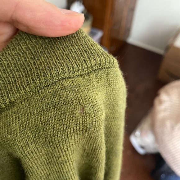 Babaa Olive Green 100% merino wool sweater pants set - Picture 5 of 6